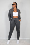 Jogger Sets for Women - Matching Sweatsuit Set - Charcoal